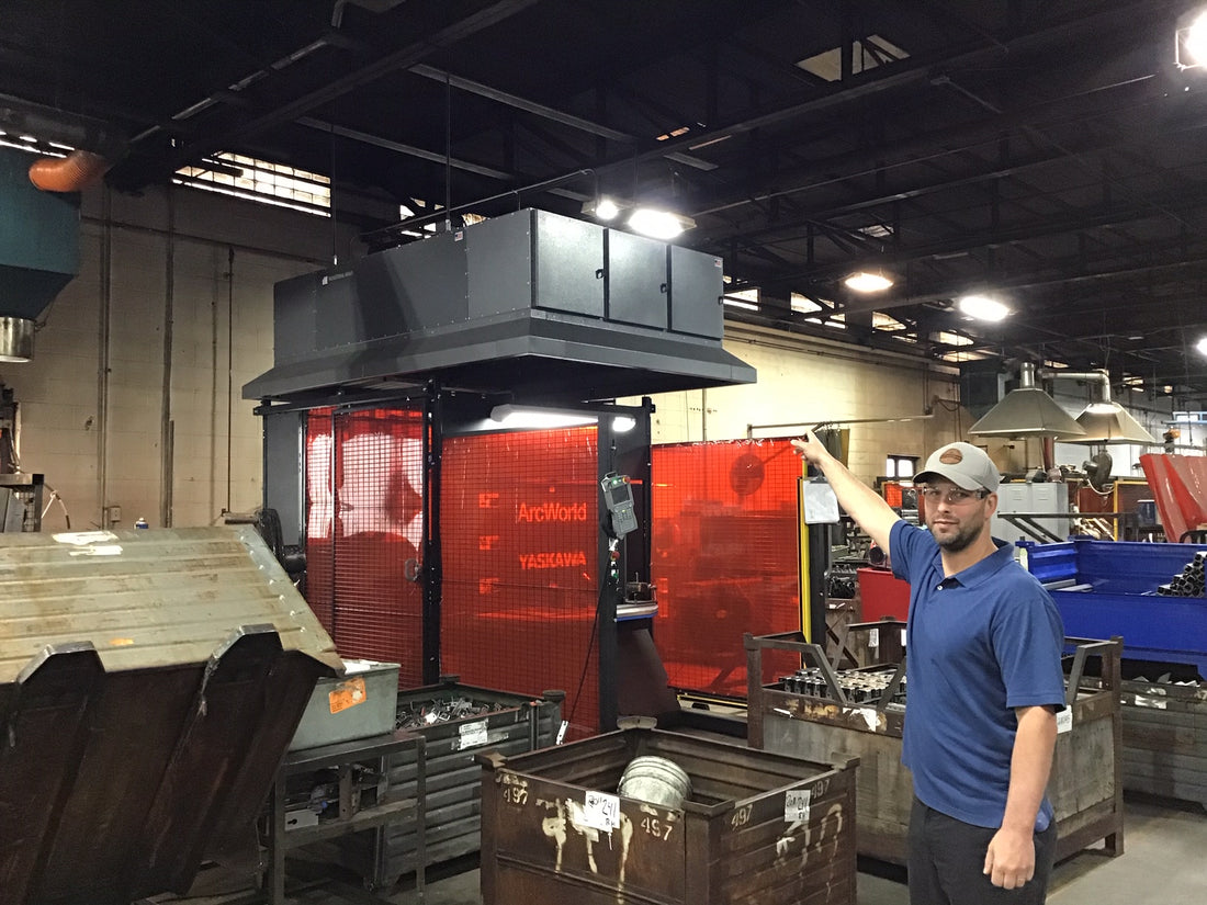 Robotic Welding Hoods save space and employees health!