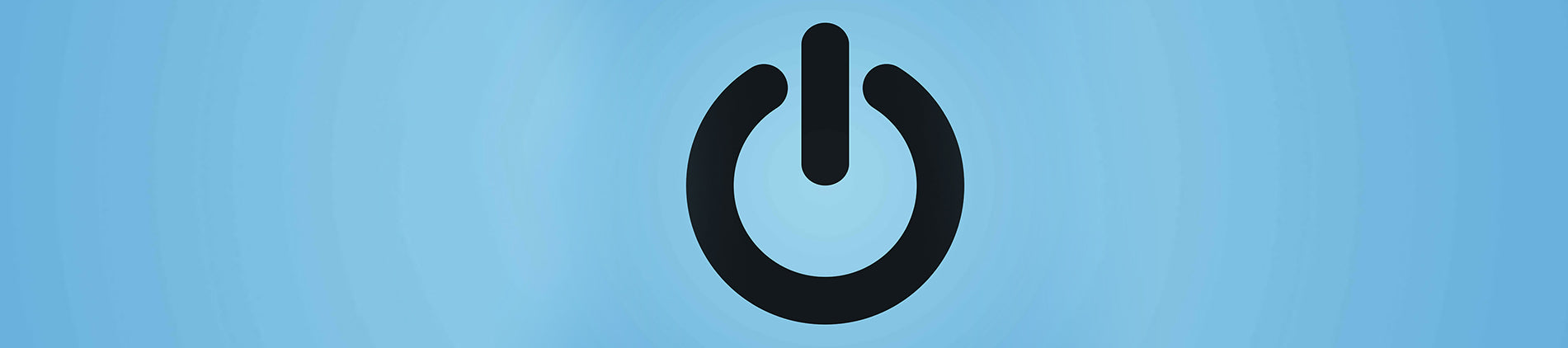 A black and white icon of a mouse on a blue background featuring a clean shop air aesthetic.