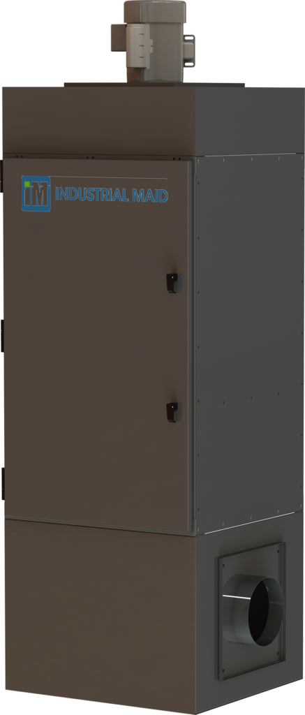 An industrial air purifier is shown with the word industrial made on it.