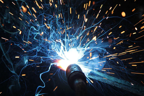 An industrial air purifier is necessary to maintain clean shop air by eliminating sparks and contaminants produced by a welding machine.