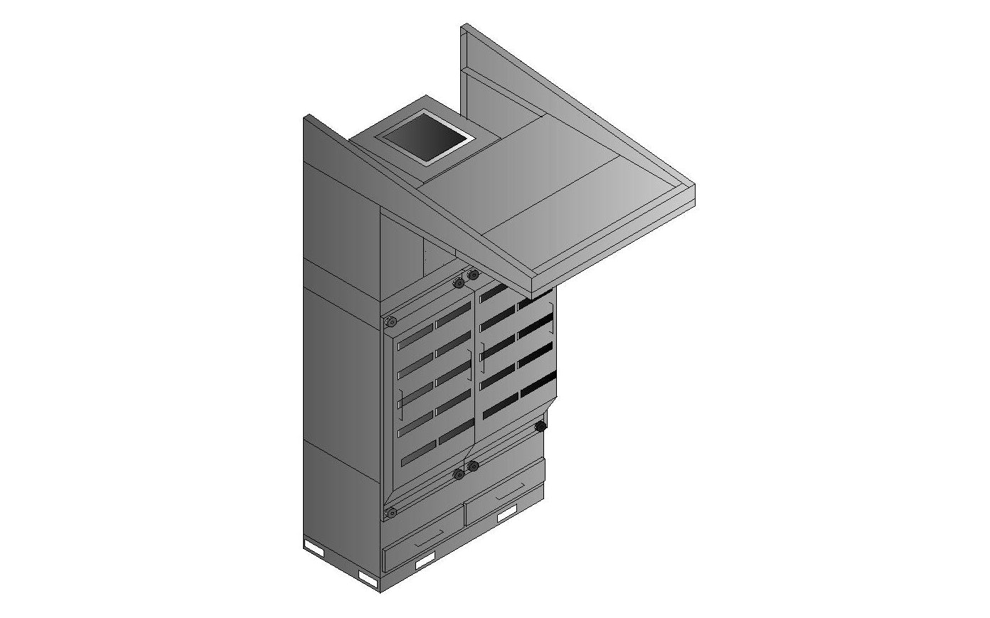 Backdraft Wall - Cantilever Roof System EB34 - Industrial Air Cleaning